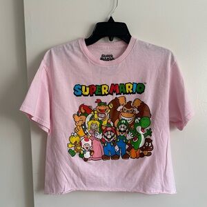 Nintendo Super Mario Pink Crop Top